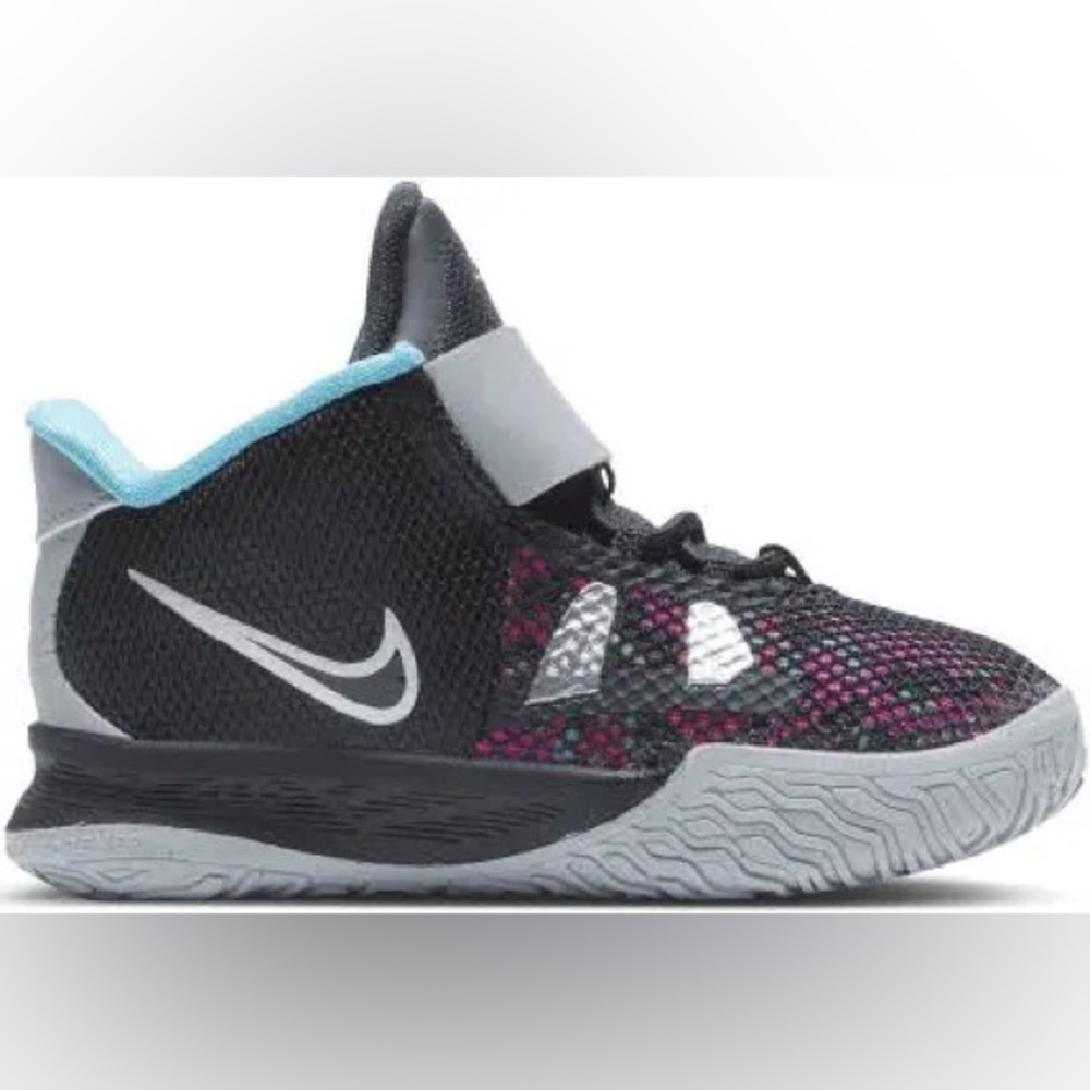 Black metallic silver kyrie 7 for toddler Jordan